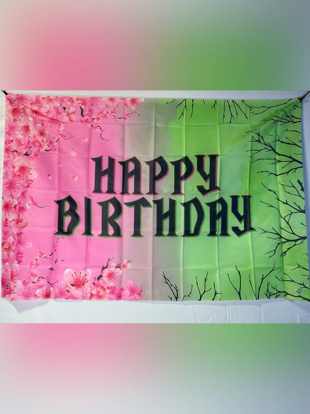 Wicked Theme Happy Birthday Backdrop Banner 5x3Ft.